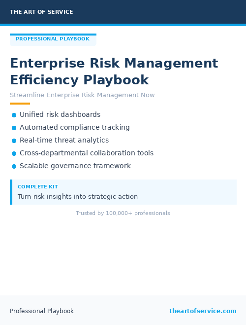 Enterprise Risk Management Efficiency Playbook
