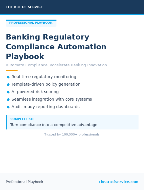 Banking Regulatory Compliance Automation Playbook