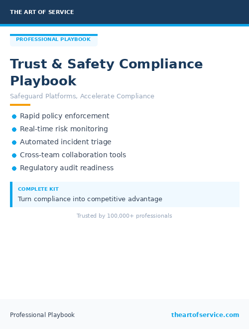 Trust & Safety Compliance Playbook
