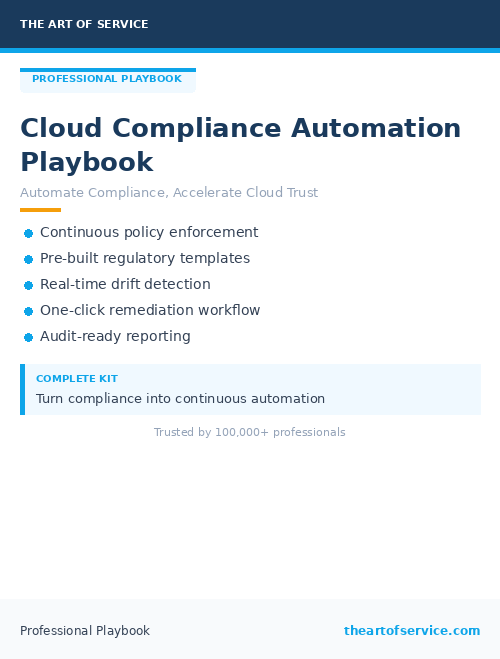 Cloud Compliance Automation Playbook
