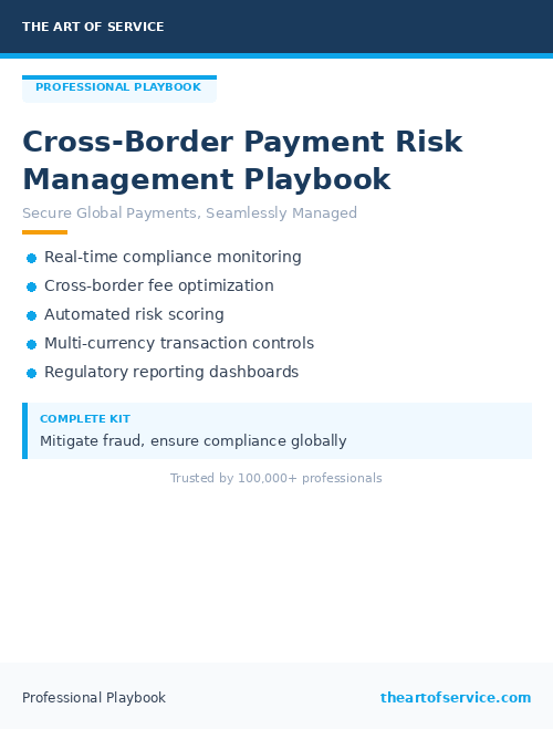 Cross-Border Payment Risk Management Playbook