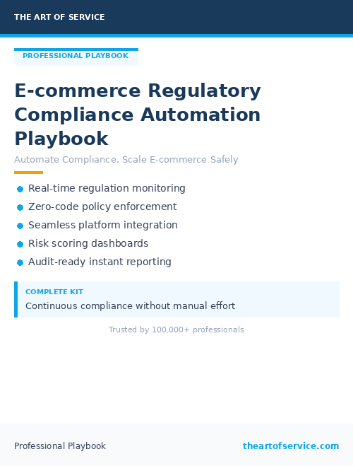 E‑commerce Regulatory Compliance Automation Playbook