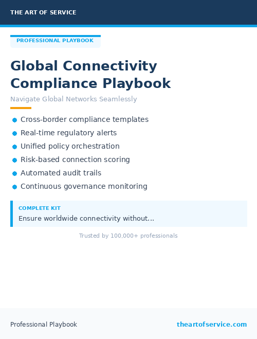 Global Connectivity Compliance Playbook