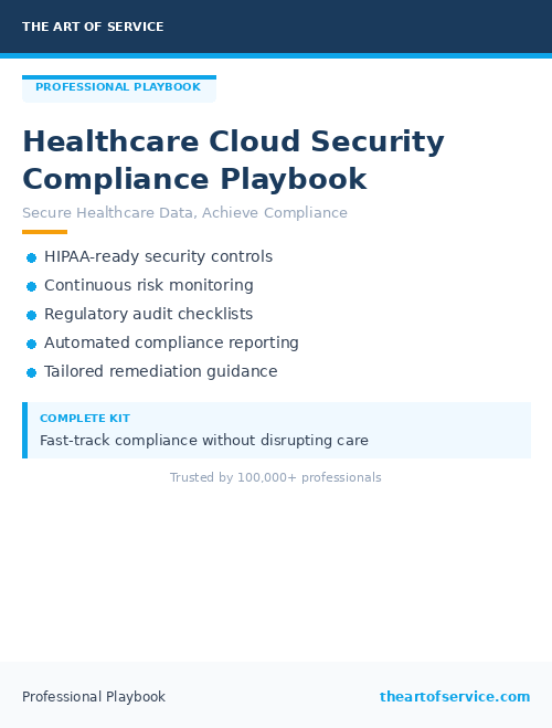 Healthcare Cloud Security Compliance Playbook