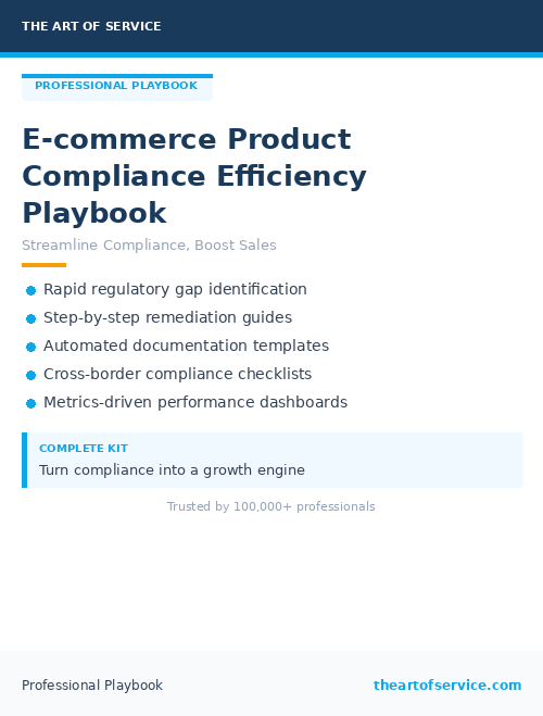 E‑commerce Product Compliance Efficiency Playbook