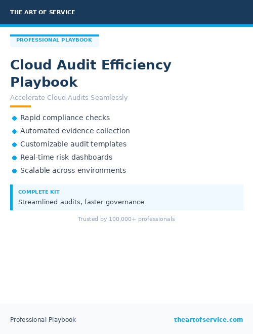 Cloud Audit Efficiency Playbook