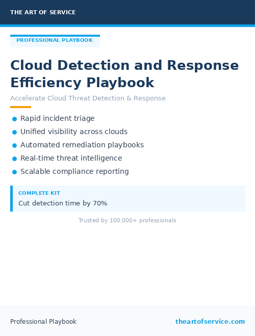 Cloud Detection and Response Efficiency Playbook