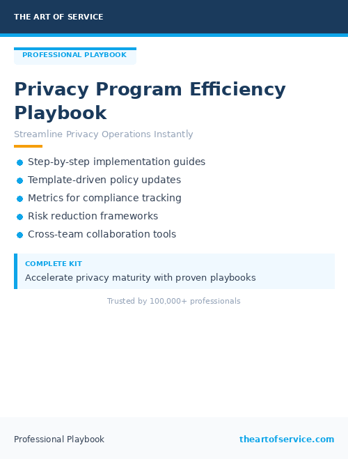 Privacy Program Efficiency Playbook