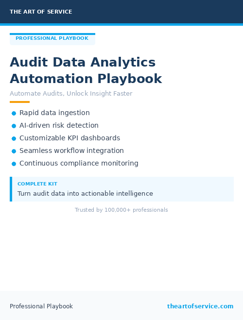 Audit Data Analytics Automation Playbook