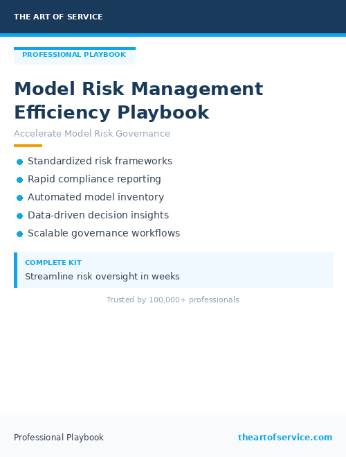 Model Risk Management Efficiency Playbook