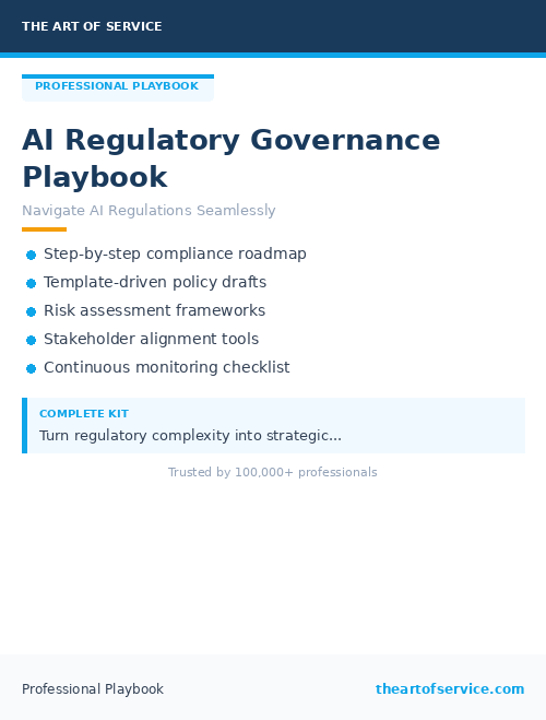 AI Regulatory Governance Playbook