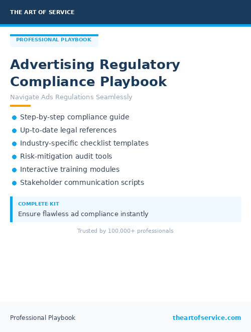 Advertising Regulatory Compliance Playbook