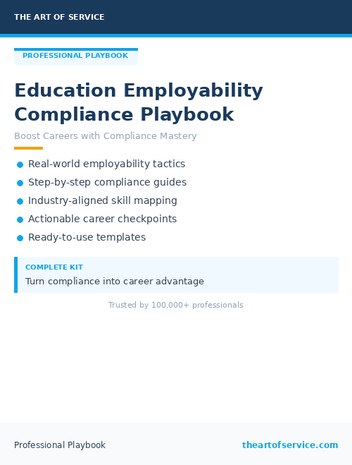 Education Employability Compliance Playbook