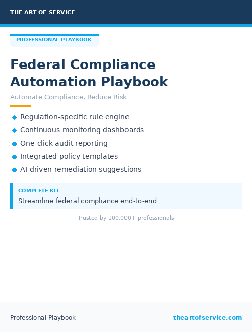 Federal Compliance Automation Playbook
