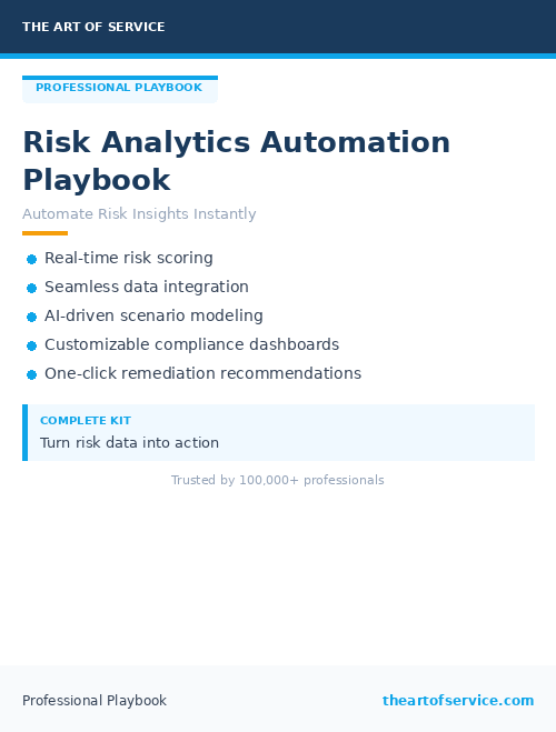 Risk Analytics Automation Playbook