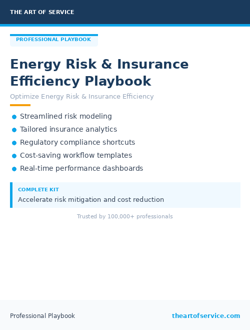 Energy Risk & Insurance Efficiency Playbook