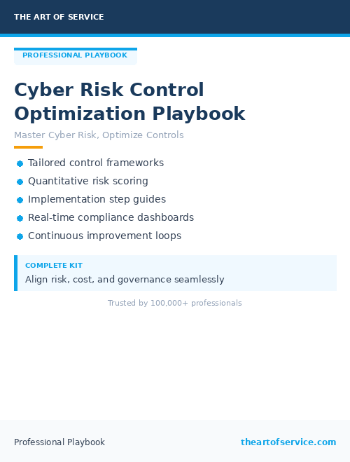 Cyber Risk Control Optimization Playbook