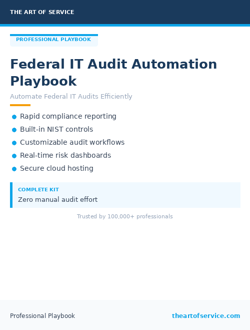 Federal IT Audit Automation Playbook