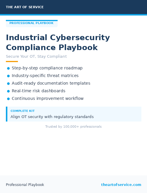 Industrial Cybersecurity Compliance Playbook