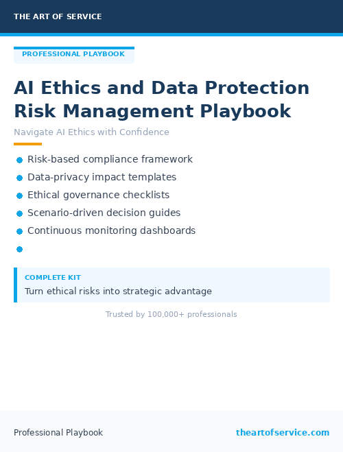 AI Ethics and Data Protection Risk Management Playbook