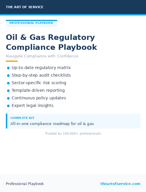 Oil & Gas Regulatory Compliance Playbook