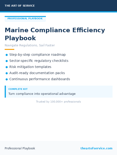 Marine Compliance Efficiency Playbook