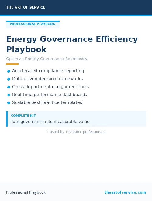 Energy Governance Efficiency Playbook