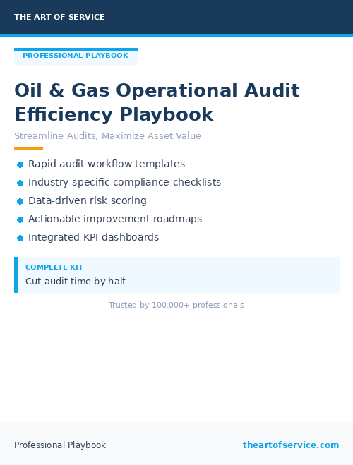 Oil & Gas Operational Audit Efficiency Playbook
