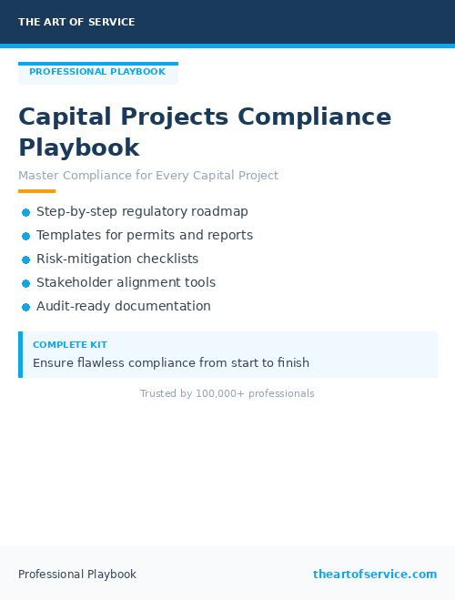 Capital Projects Compliance Playbook