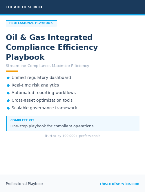 Oil & Gas Integrated Compliance Efficiency Playbook