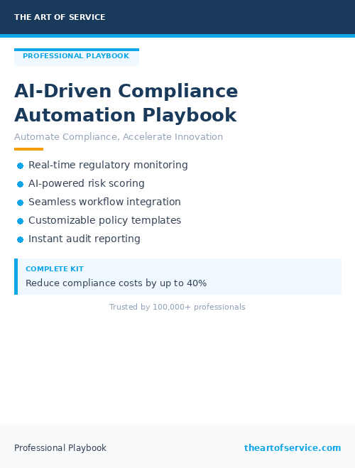 AI-Driven Compliance Automation Playbook