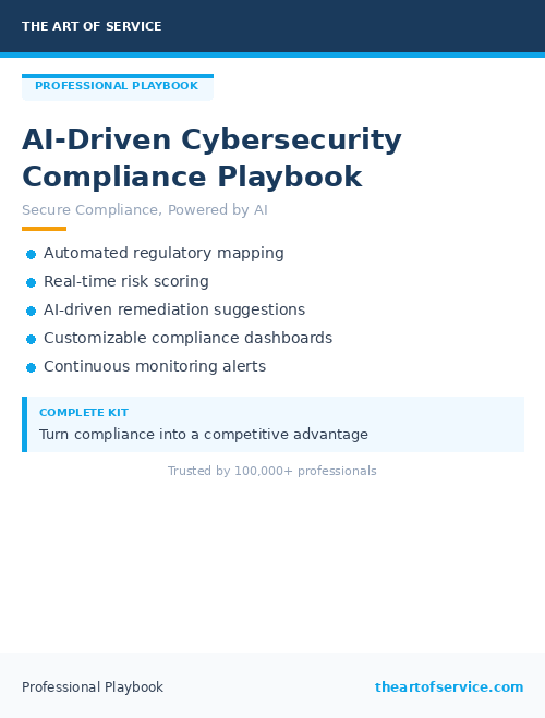 AI-Driven Cybersecurity Compliance Playbook