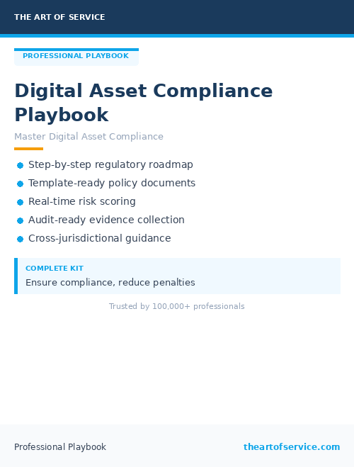 Digital Asset Compliance Playbook