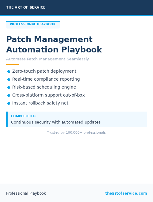 Patch Management Automation Playbook
