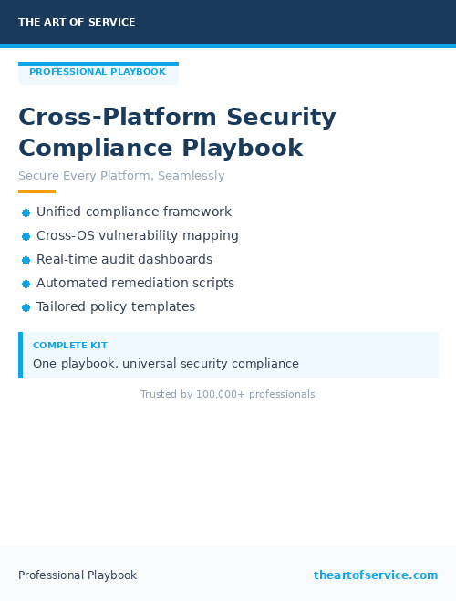 Cross-Platform Security Compliance Playbook