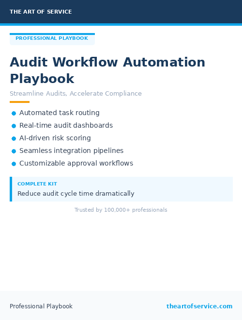 Audit Workflow Automation Playbook
