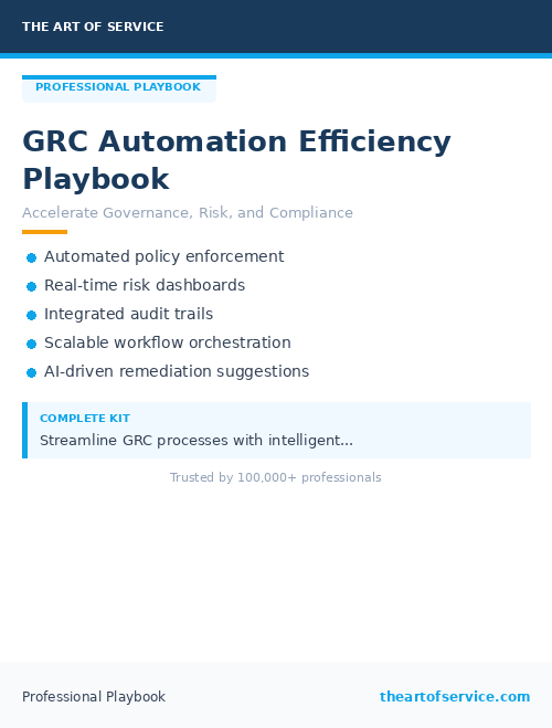 GRC Automation Efficiency Playbook