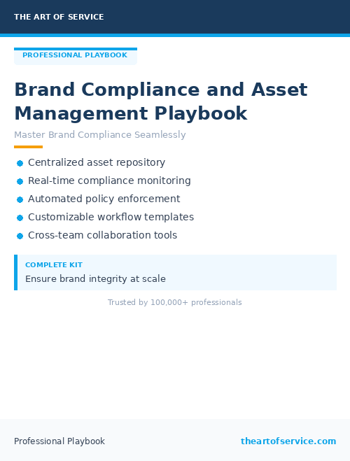 Brand Compliance and Asset Management Playbook