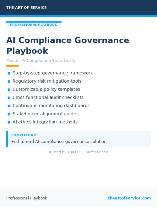AI Compliance Governance Playbook