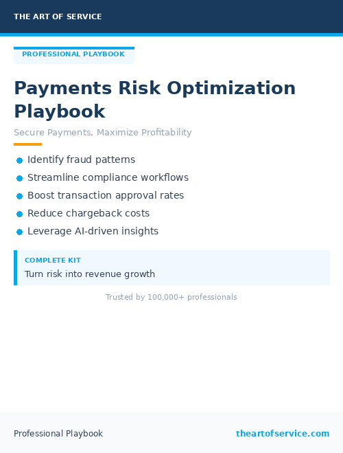 Payments Risk Optimization Playbook