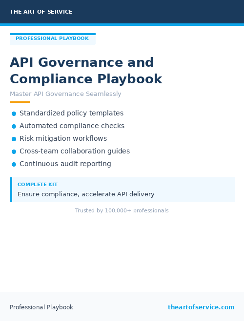 API Governance and Compliance Playbook