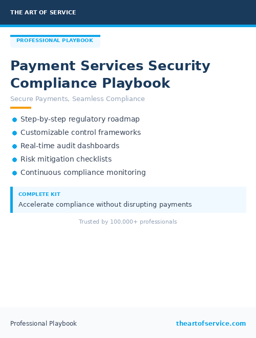 Payment Services Security Compliance Playbook