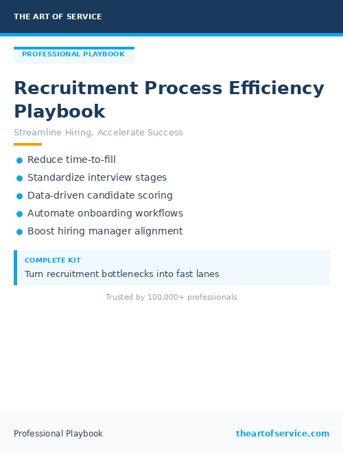 Recruitment Process Efficiency Playbook