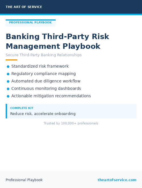 Banking Third-Party Risk Management Playbook