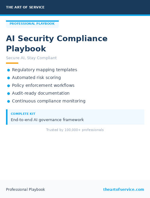 AI Security Compliance Playbook