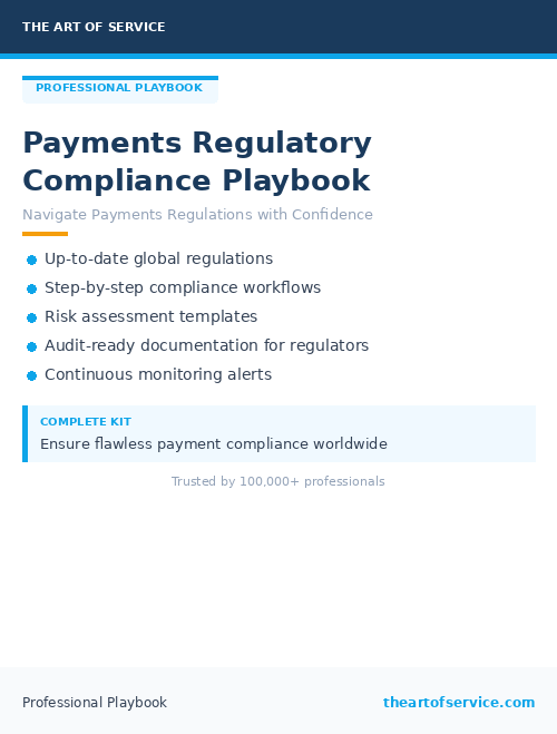 Payments Regulatory Compliance Playbook