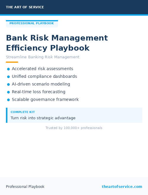 Bank Risk Management Efficiency Playbook