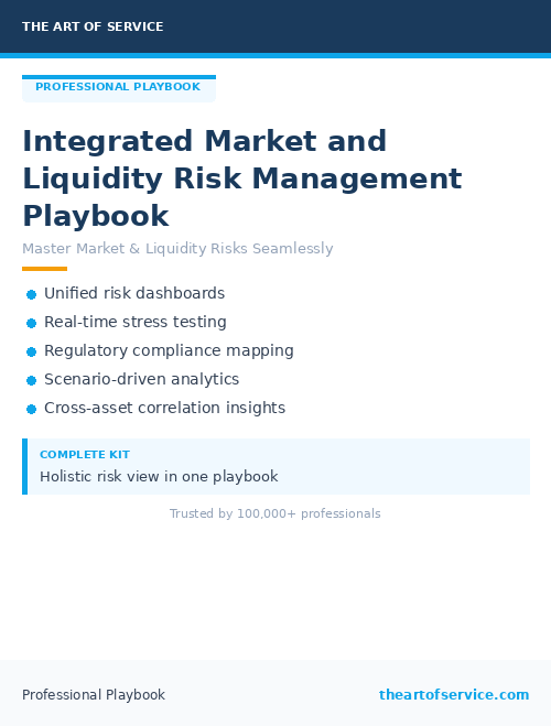 Integrated Market and Liquidity Risk Management Playbook
