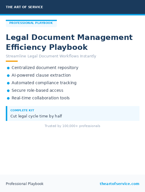 Legal Document Management Efficiency Playbook