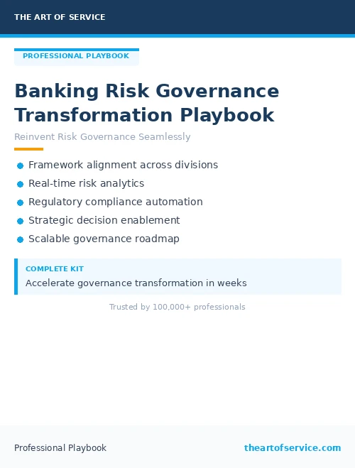 Banking Risk Governance Transformation Playbook
